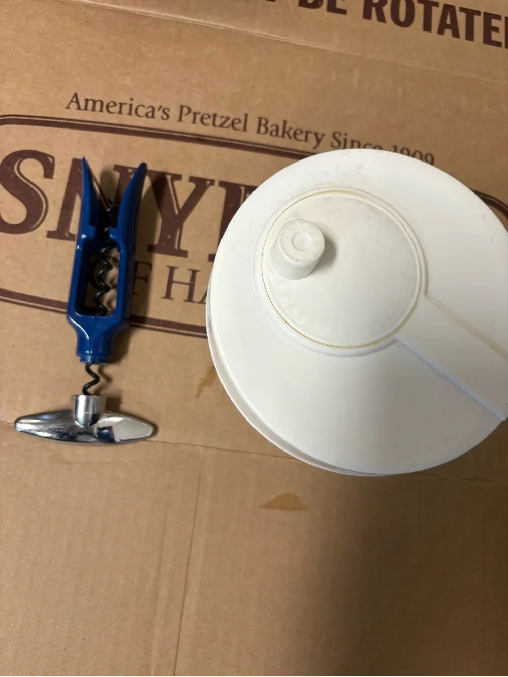 White Plastic Butter Dish with Removable Lid